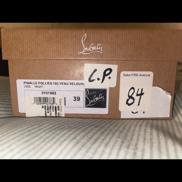 Christian Louboutin Pigalle Follies 100mm Navy - Picture 2 of 16